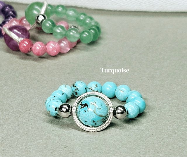 Bague élastique Turquoise